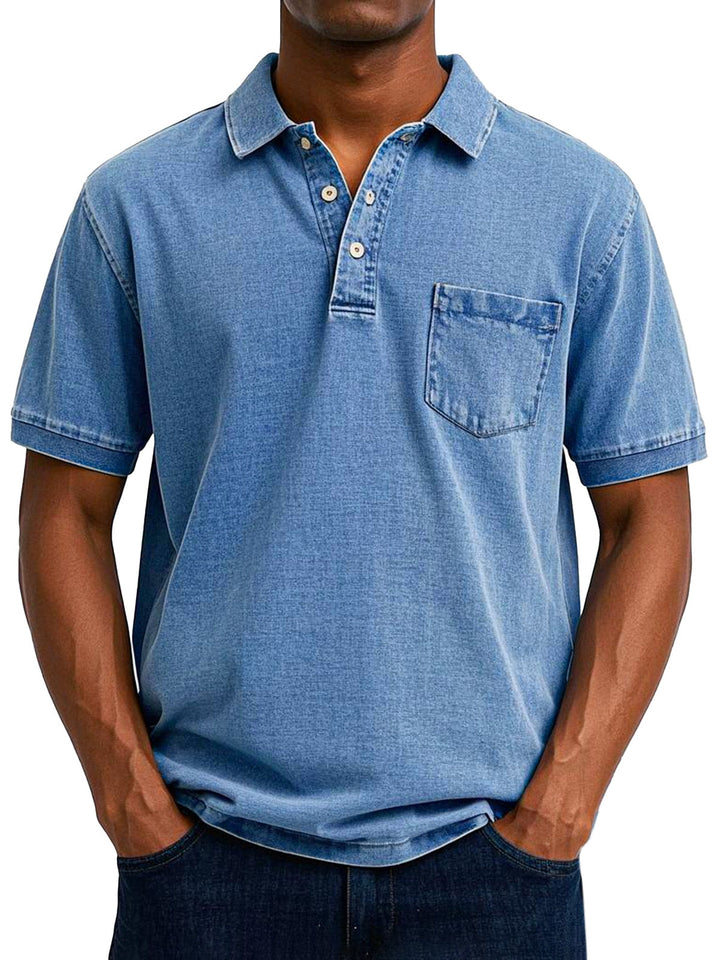 Maxime | Stylish Denim Polo Shirt