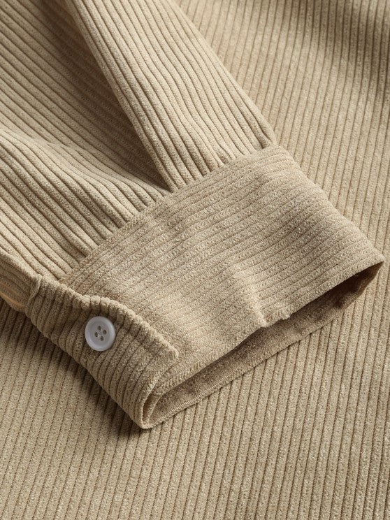 Carter | Half Buttoned Corduroy Shirt