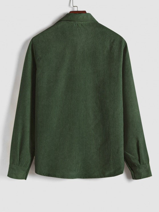 Carter | Half Buttoned Corduroy Shirt