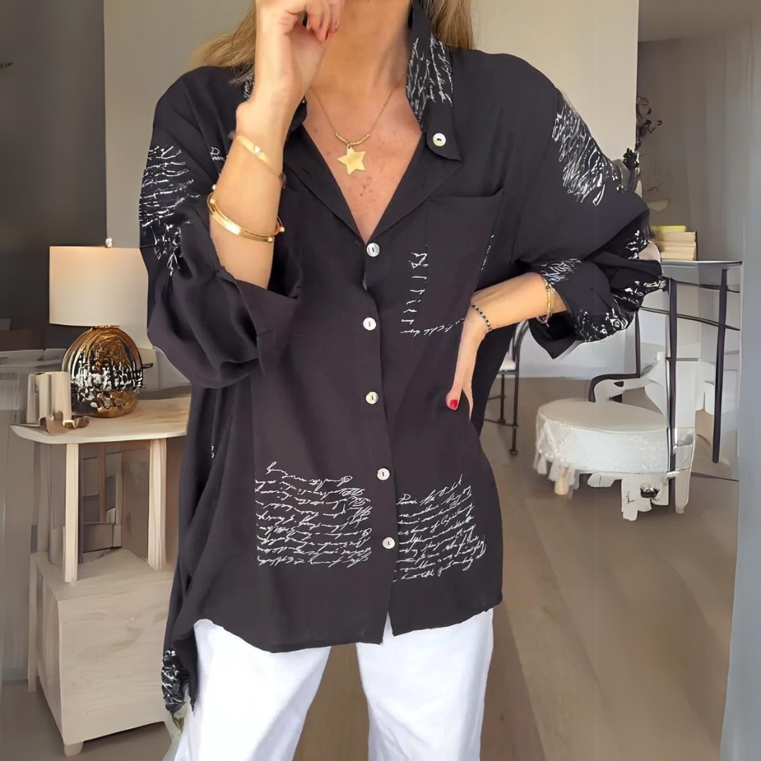 Zoey | Handwritten Button-Up Shirt