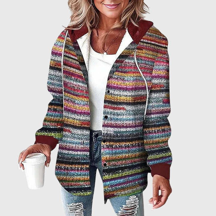 Alexis™ | Dames mesh-jack met knoopsluiting