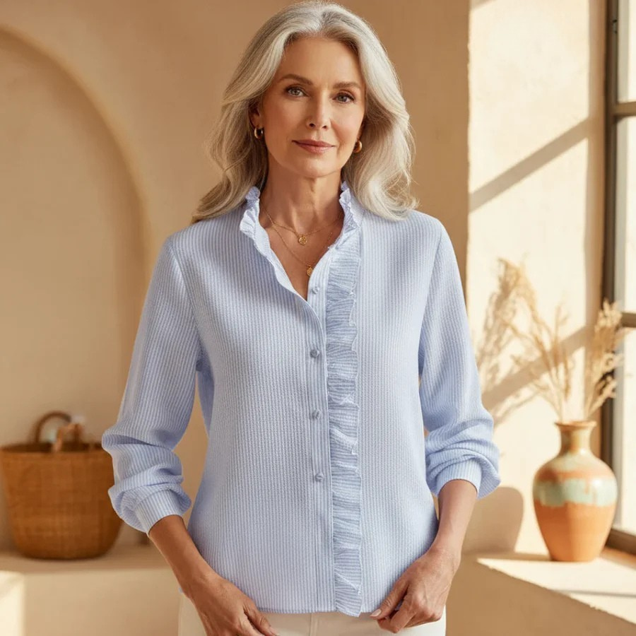 Marcelina | Elegant Polo Blouse