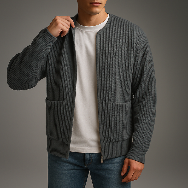 Owen | Knit Zip Cardigan