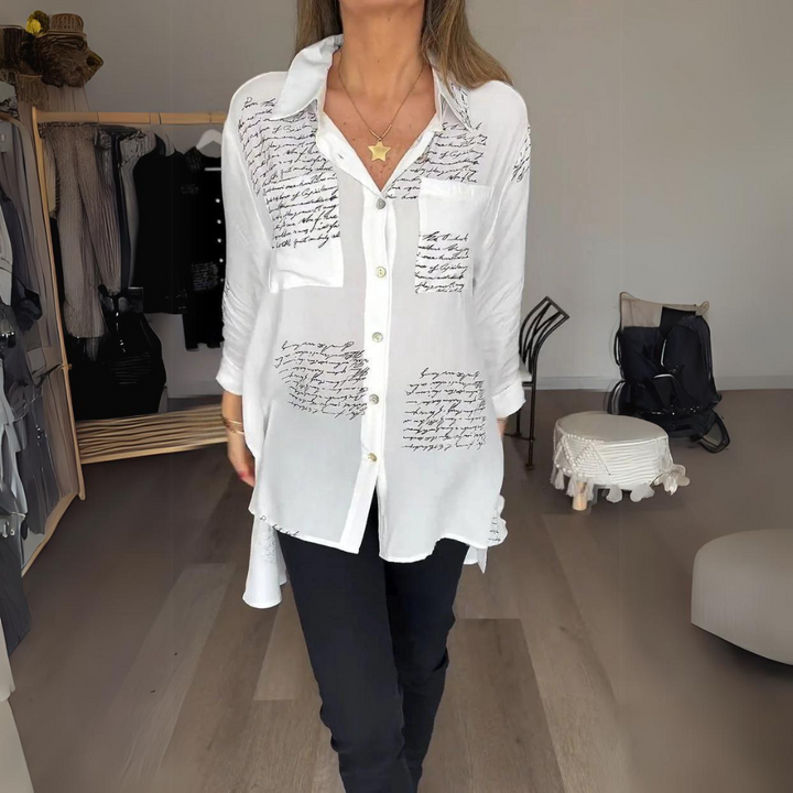 Zoey | Handwritten Button-Up Shirt