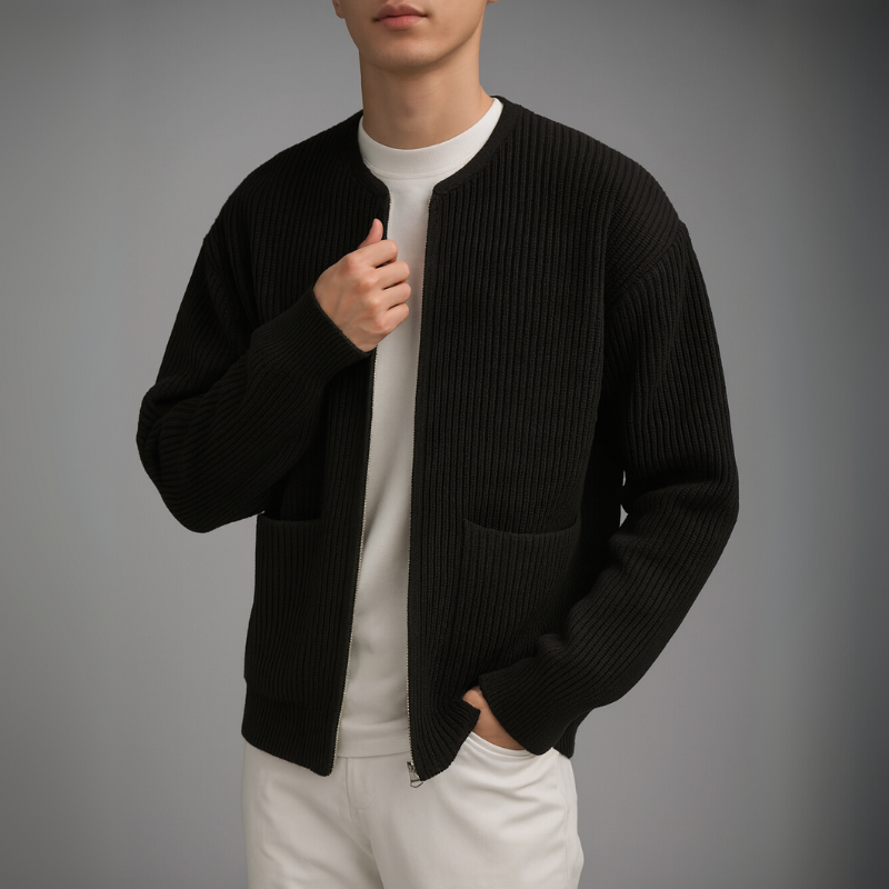 Owen | Knit Zip Cardigan