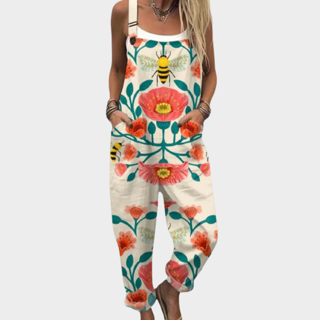 comfortable printed jumpsuit
