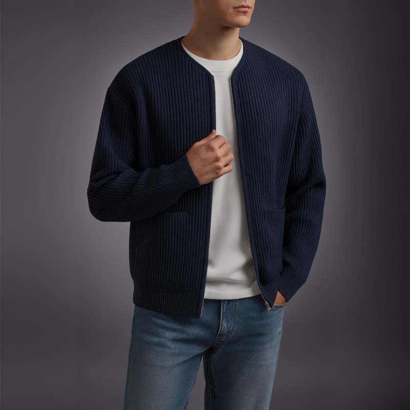Owen | Knit Zip Cardigan