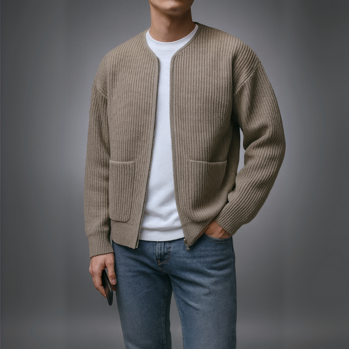 Owen | Knit Zip Cardigan