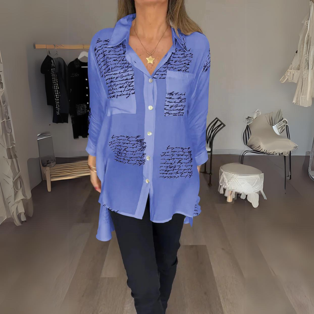 Zoey | Handwritten Button-Up Shirt