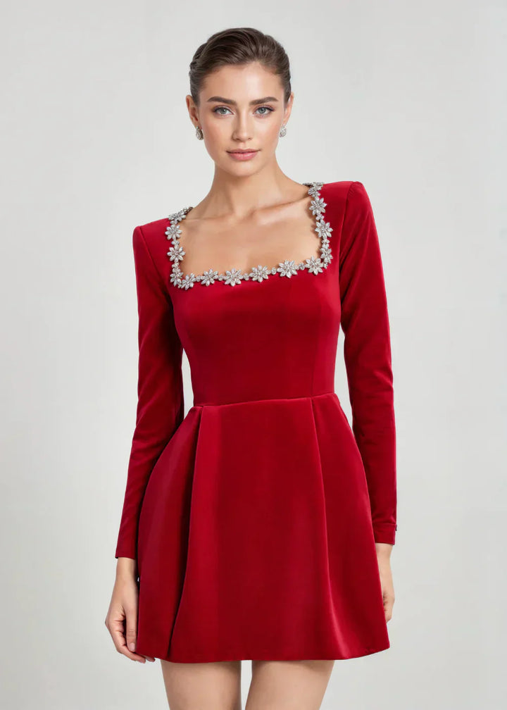 Ashlyn™ | Fluwelen minijurk