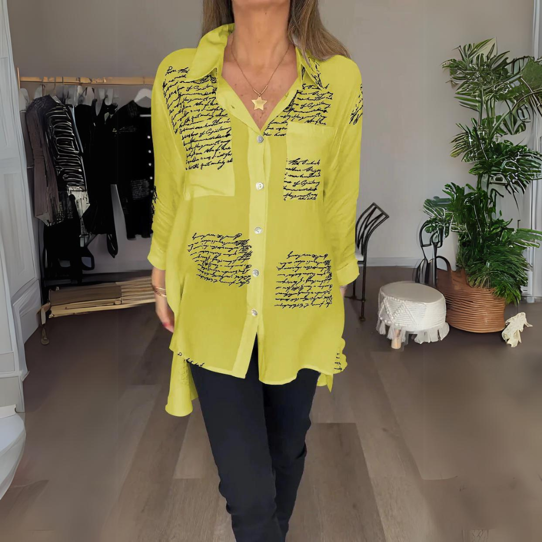 Zoey | Handwritten Button-Up Shirt
