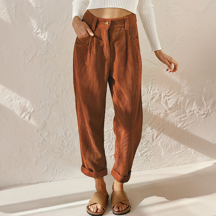Heidi | High Waist Corduroy Pants