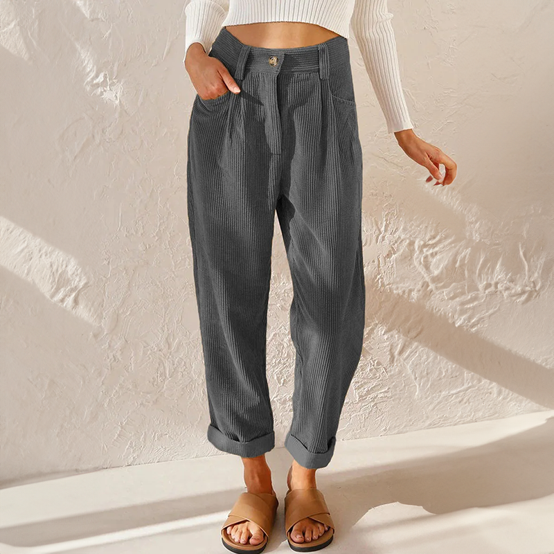 Heidi | High Waist Corduroy Pants