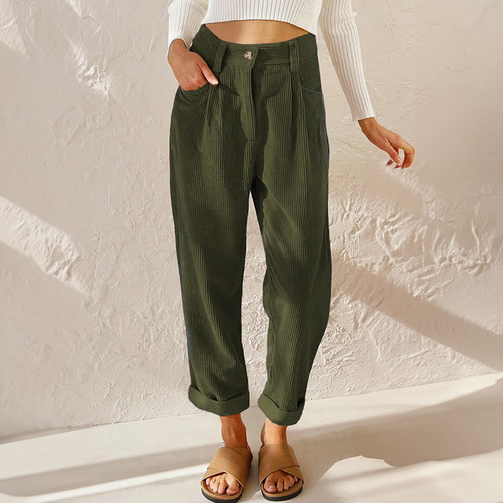 Heidi | High Waist Corduroy Pants
