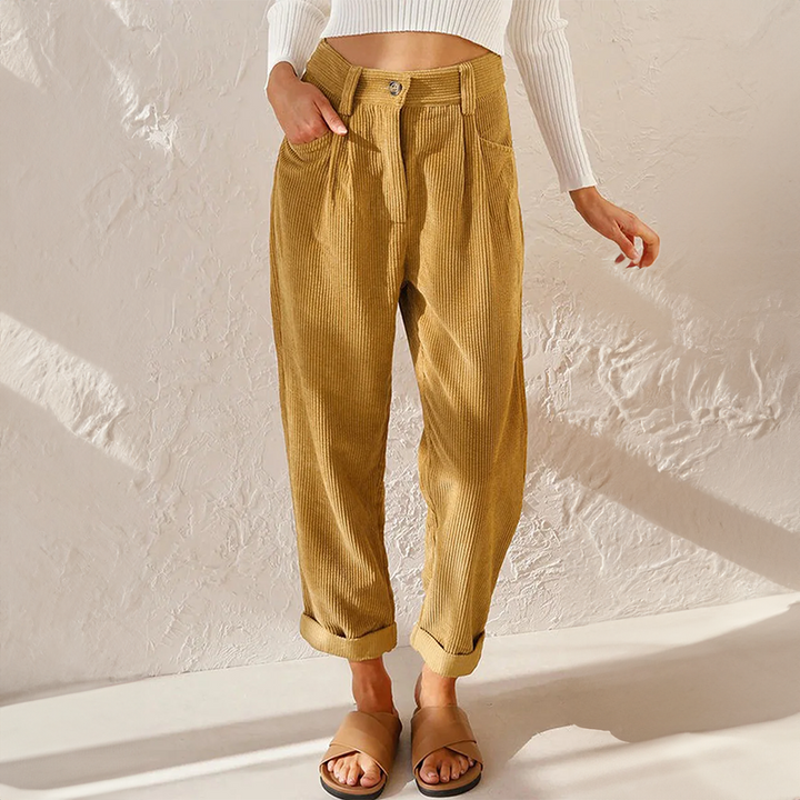 Heidi | High Waist Corduroy Pants