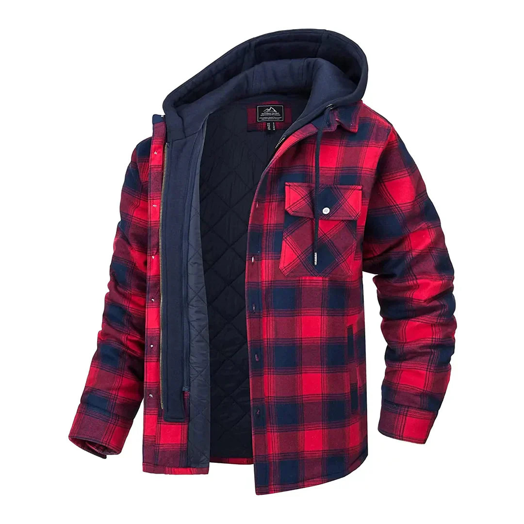 Brandon | Checked Hooded Jacket