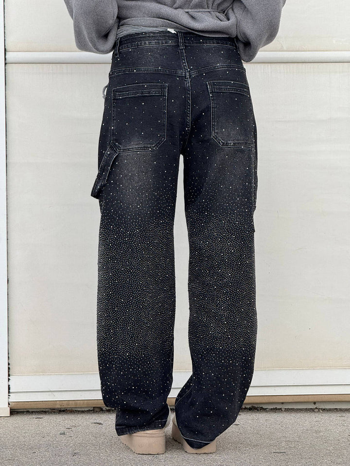 Rafaela | Diamond Jeans with Balloon Fit and Sparkling Details