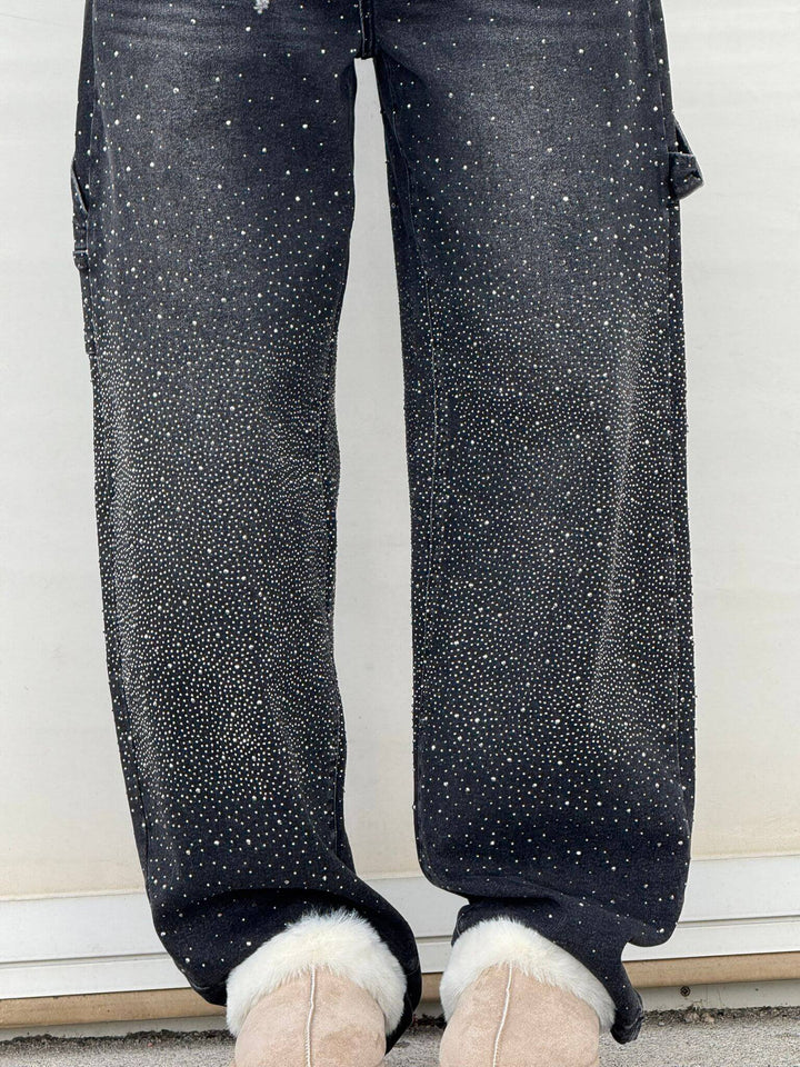 Rafaela | Diamond Jeans with Balloon Fit and Sparkling Details