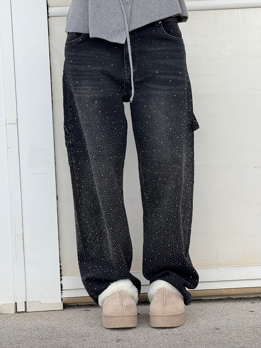Rafaela | Diamond Jeans with Balloon Fit and Sparkling Details