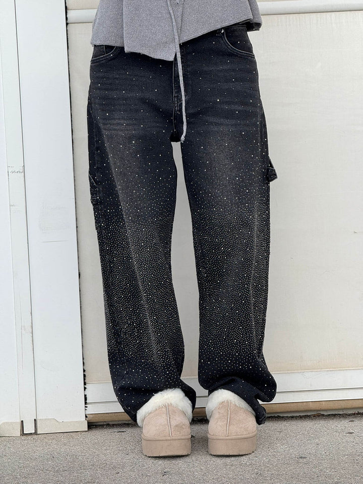 Rafaela | Diamond Jeans with Balloon Fit and Sparkling Details