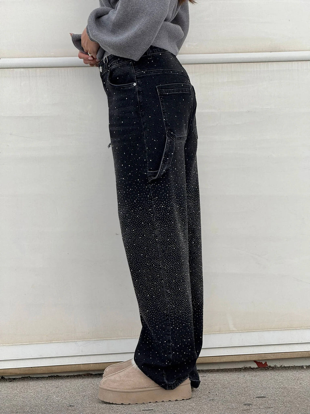 Rafaela | Diamond Jeans with Balloon Fit and Sparkling Details