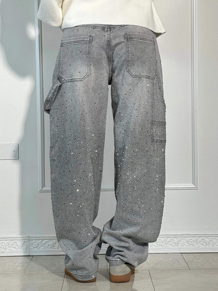 Rafaela | Diamond Jeans with Balloon Fit and Sparkling Details