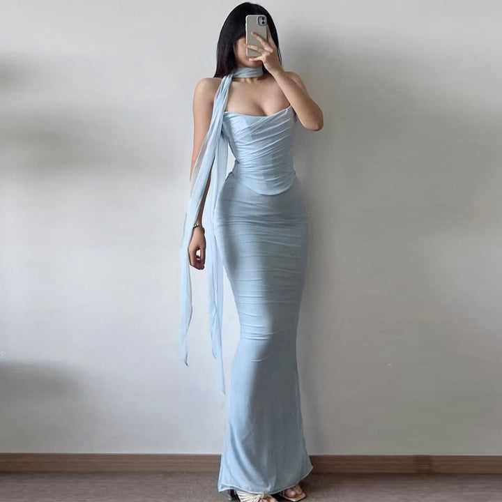CERYNTHIA | STRAPLESS MAXI EVENING DRESS