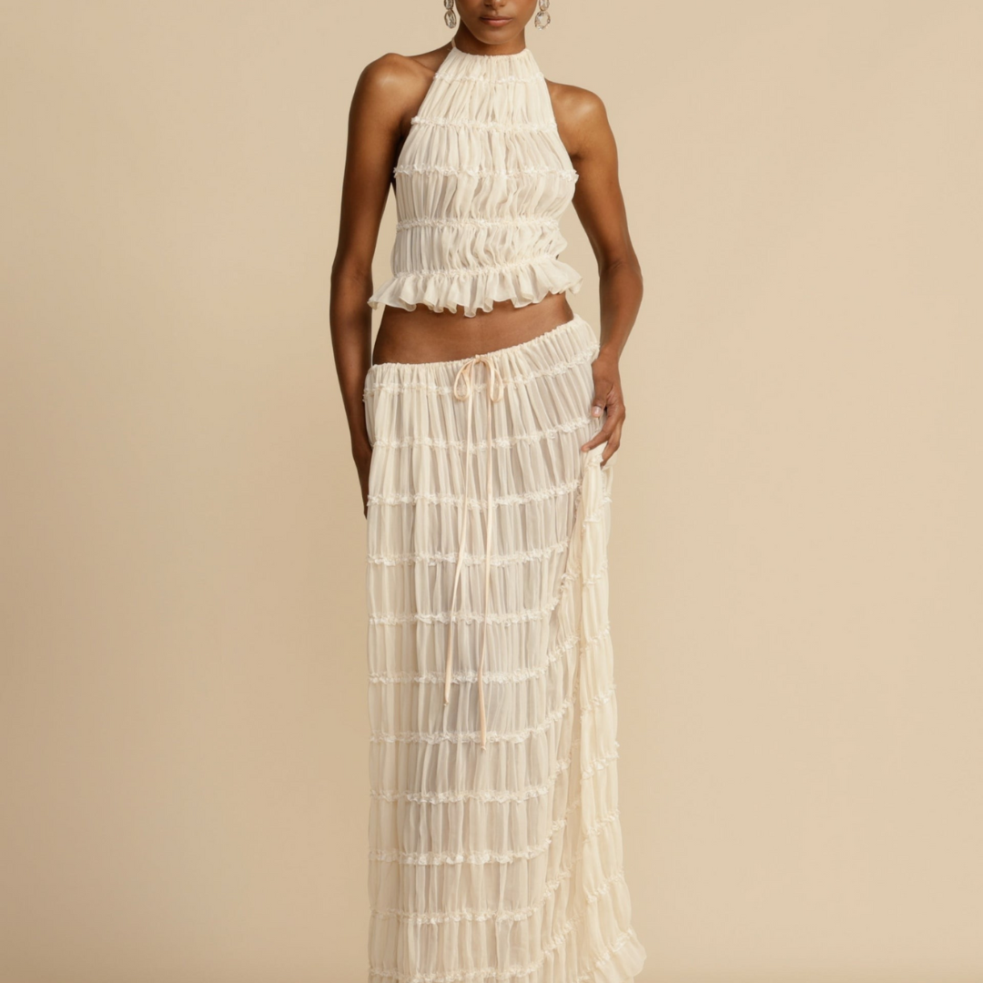 WENDY | HALTER TOP AND SKIRT SET