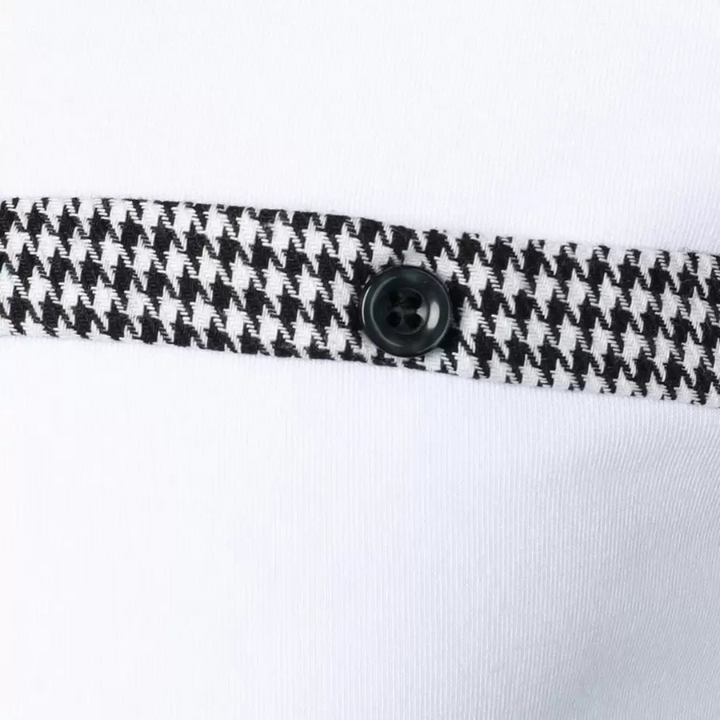 Matteo | Houndstooth Polo Shirt