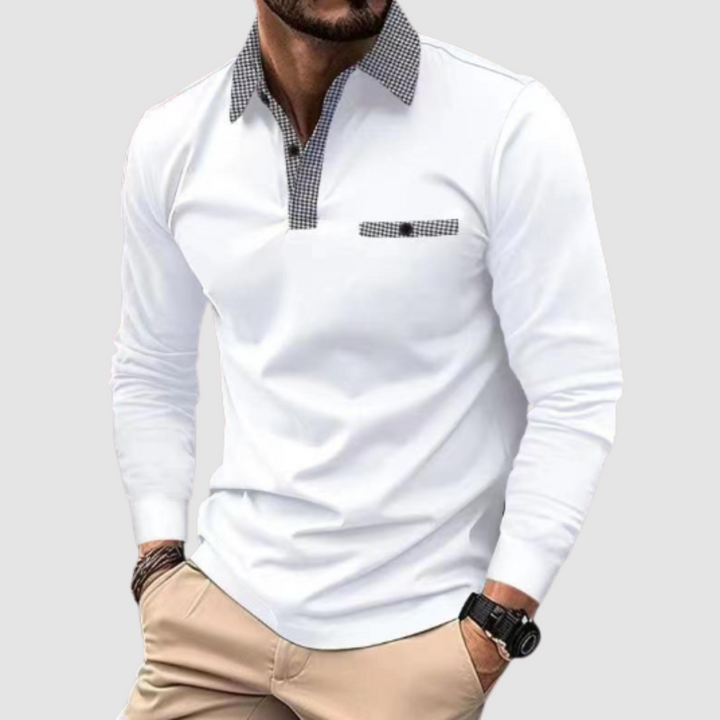 Matteo | Houndstooth Polo Shirt