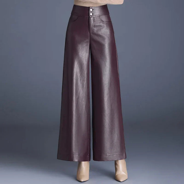 Layne | Wide-Cut Leather Trousers