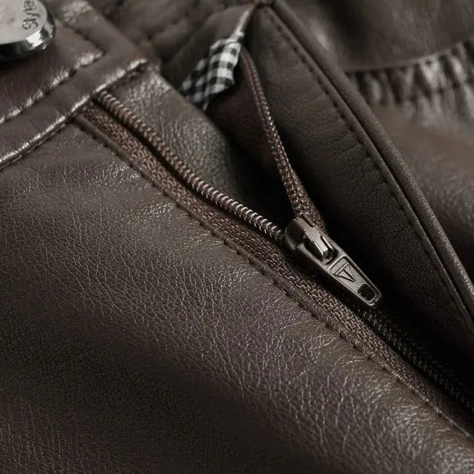 Layne | Wide-Cut Leather Trousers