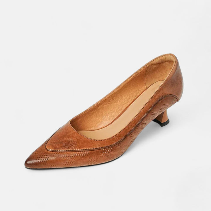 AMARA LEATHER HEELS