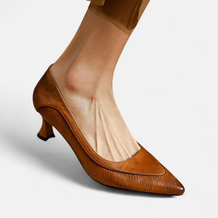 AMARA LEATHER HEELS