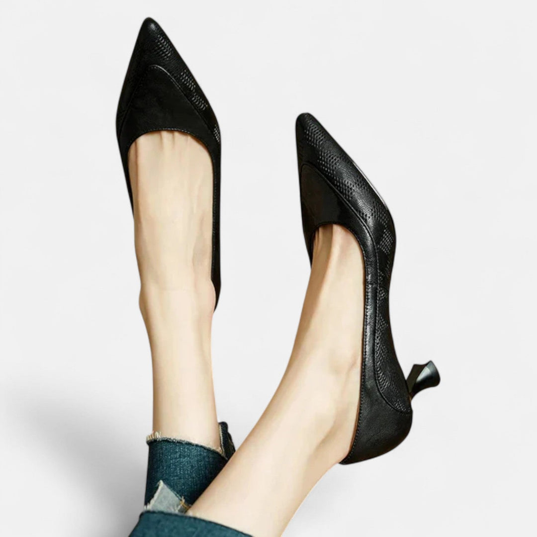 AMARA LEATHER HEELS