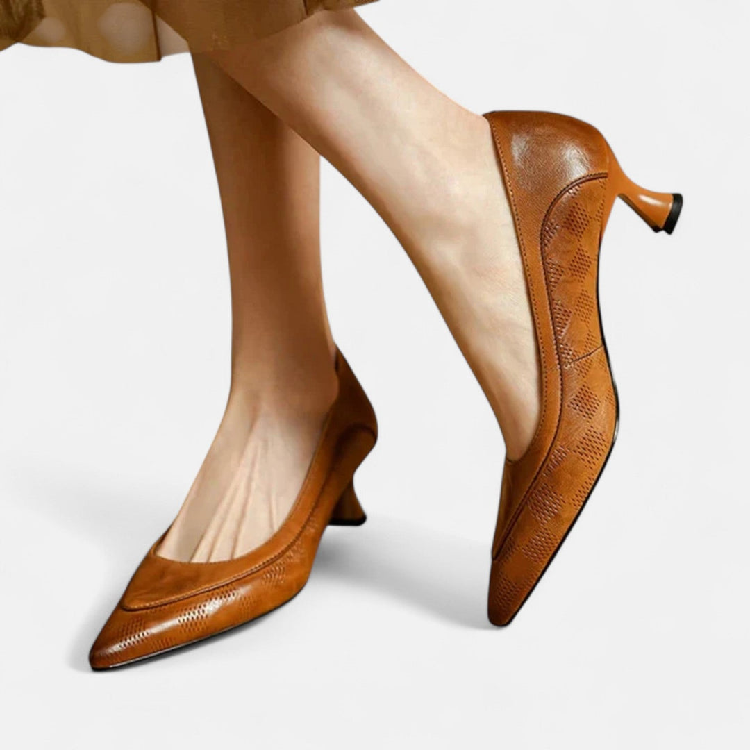AMARA LEATHER HEELS