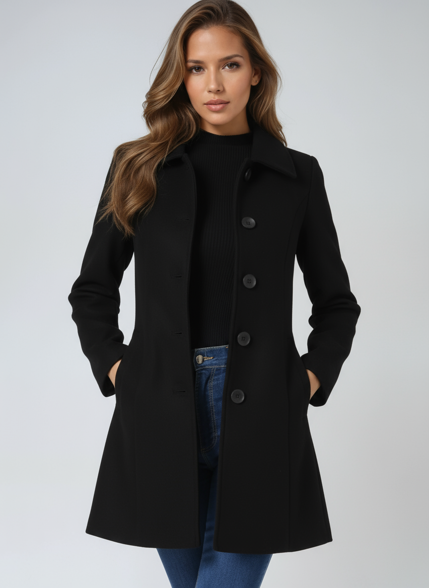 Karina™ | Enkelrijige wintertrenchcoat voor dames