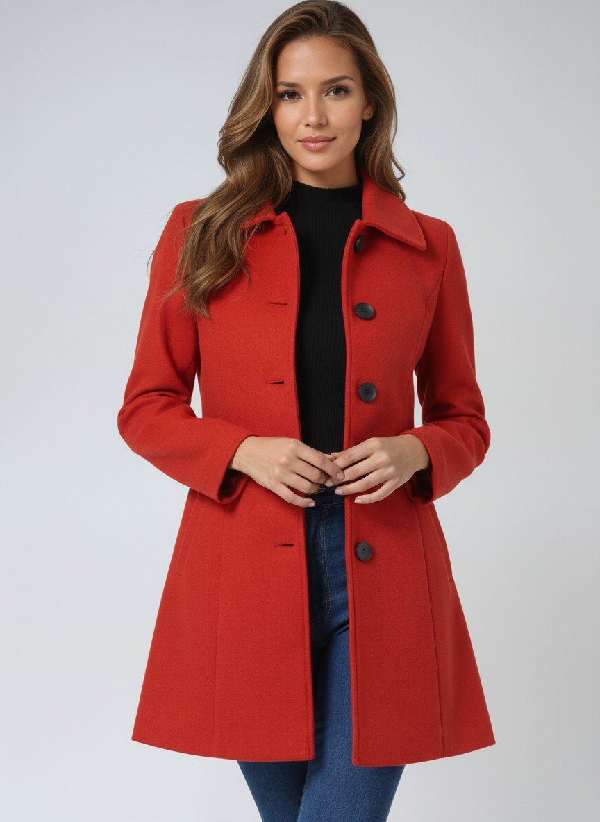 Karina™ | Enkelrijige wintertrenchcoat voor dames