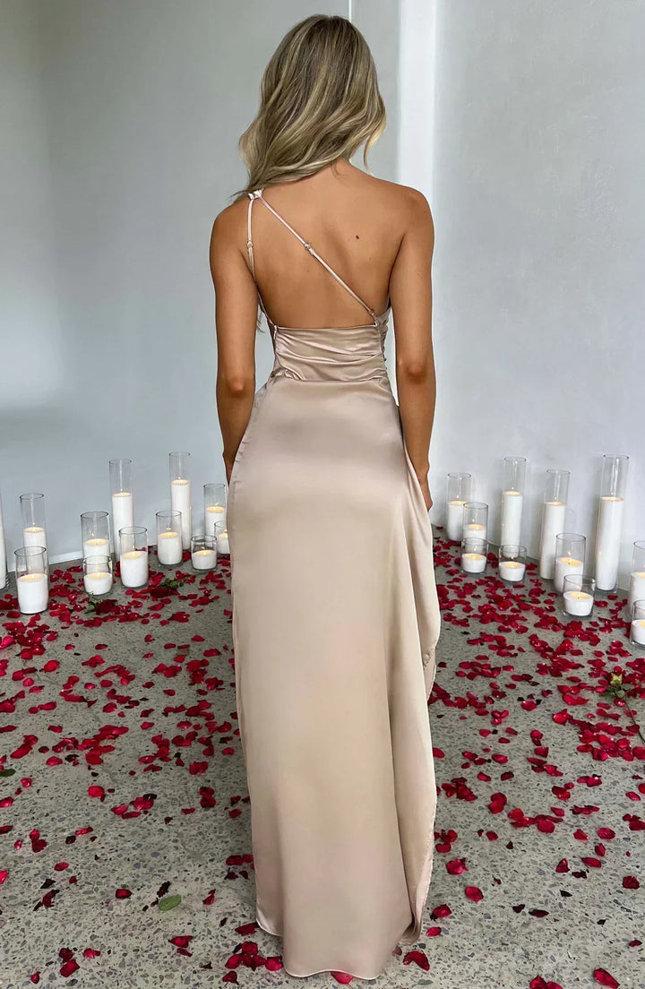 DELPHI | DRAPE SATIN GOWN