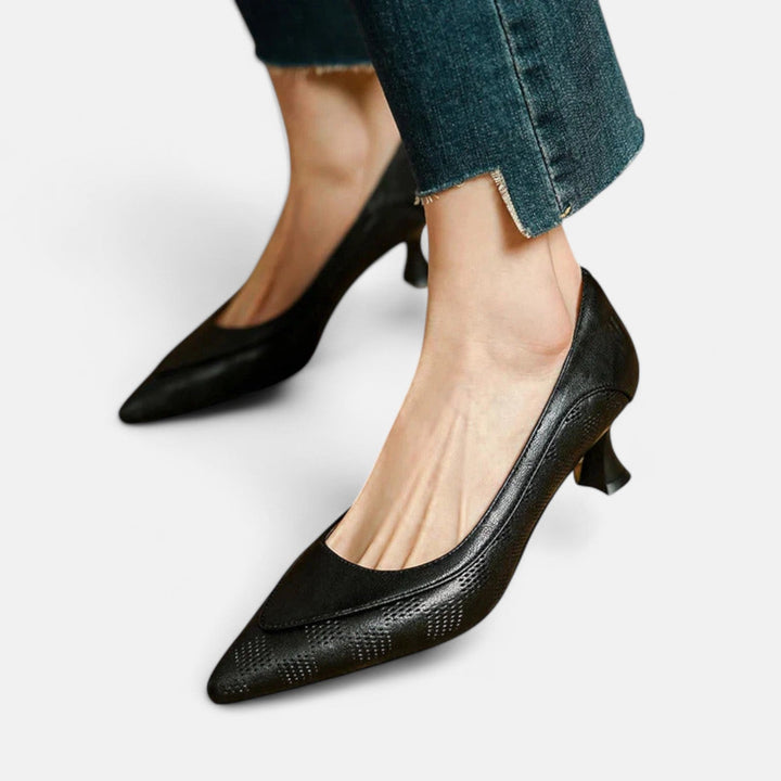 AMARA LEATHER HEELS