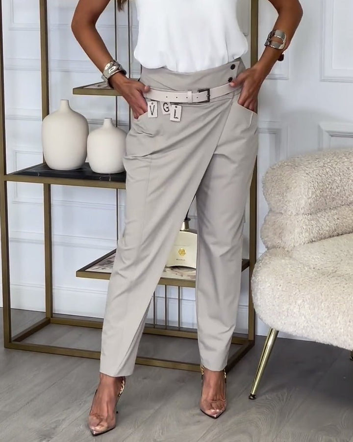 Bree | Patchwork Pants with Belt