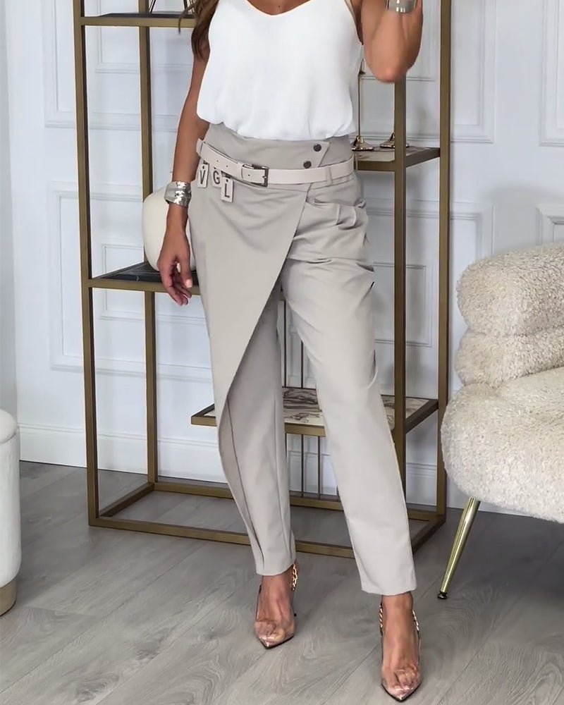 Bree | Patchwork Pants with Belt