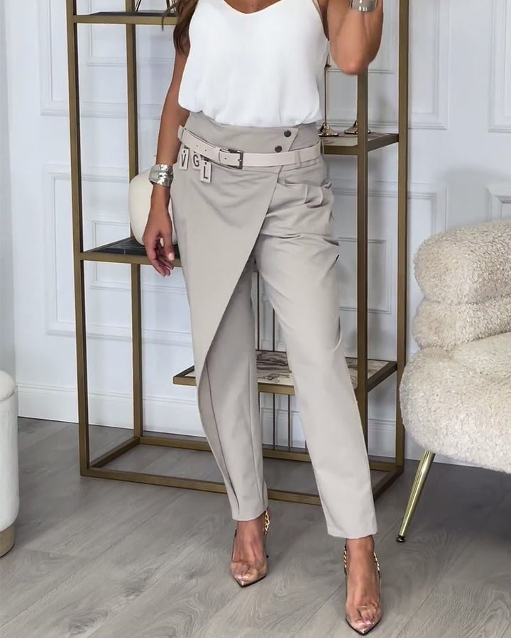 Bree | Patchwork Pants with Belt