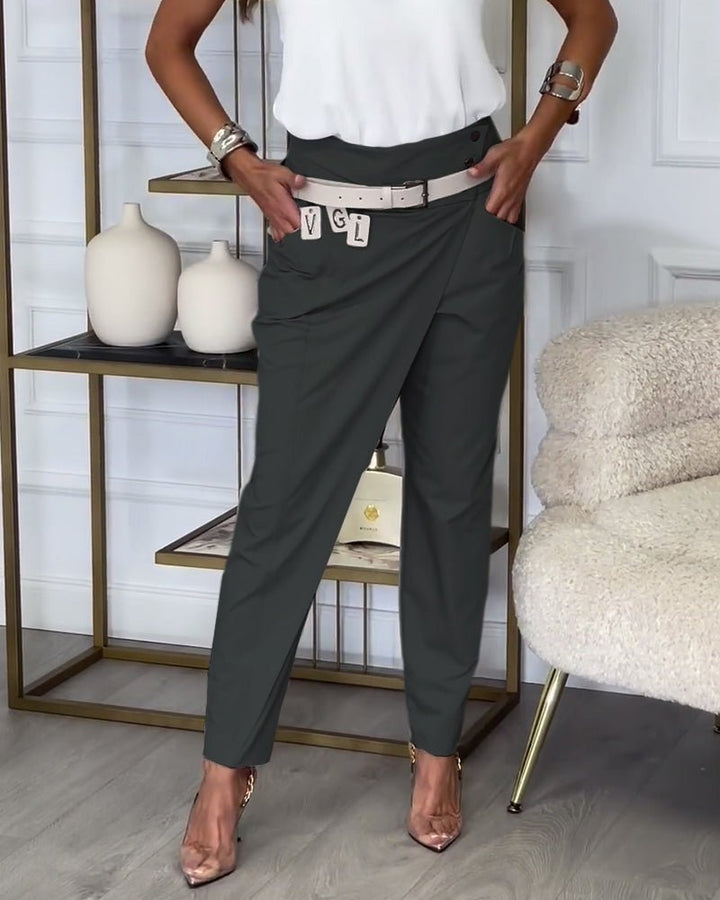 Bree | Patchwork Pants with Belt