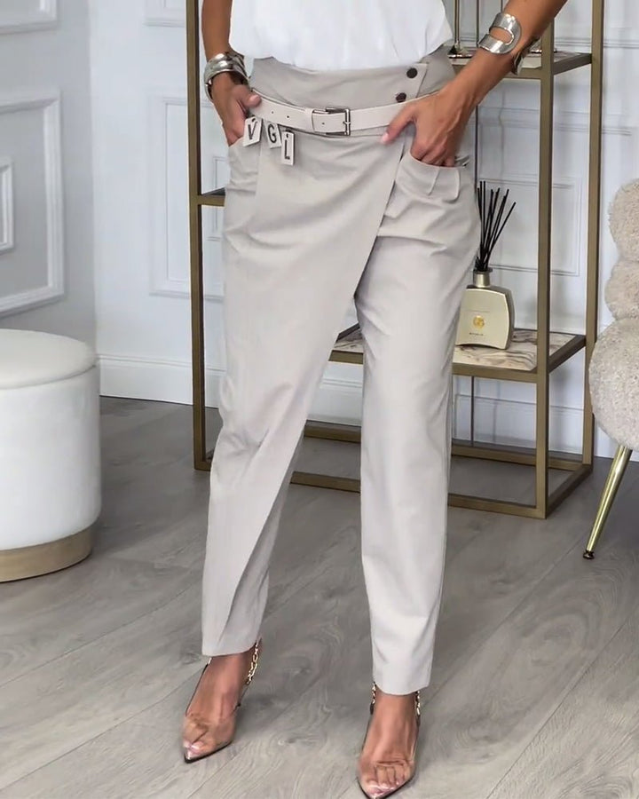 Bree | Patchwork Pants with Belt