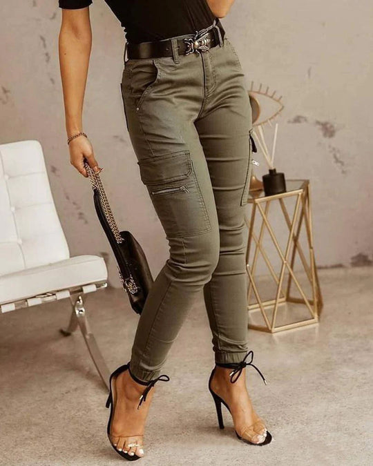 Phoebe | High-Waisted Cargo Jeans