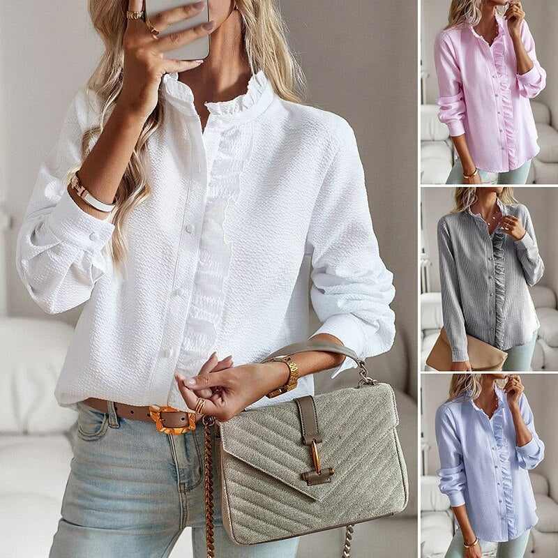 Marcelina | Elegant Polo Blouse